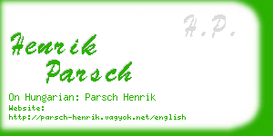 henrik parsch business card